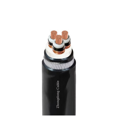Three Core Medium Voltage Cable XLPE/ PVC/ STA Underground Transmission cable