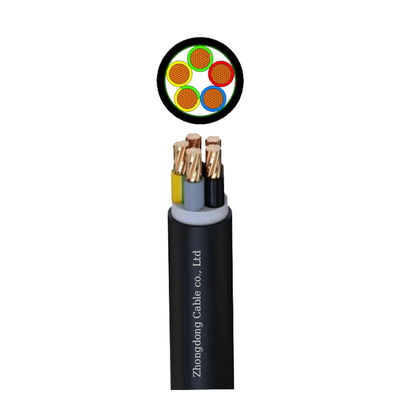 Fire Resistant PVC Insulation Cable , FR PVC Cable NYY NYYHY NAYY 4 Core