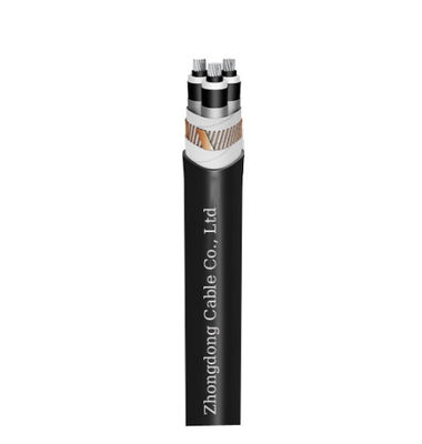 Copper Wire Screen MV Power Cable XLPE Insulated Three Core 21/35kV